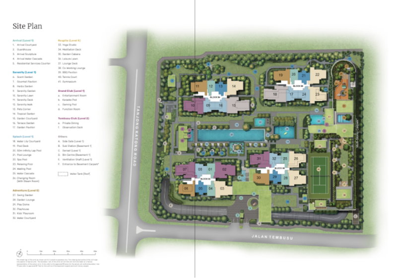 Tembusu Grand Site map