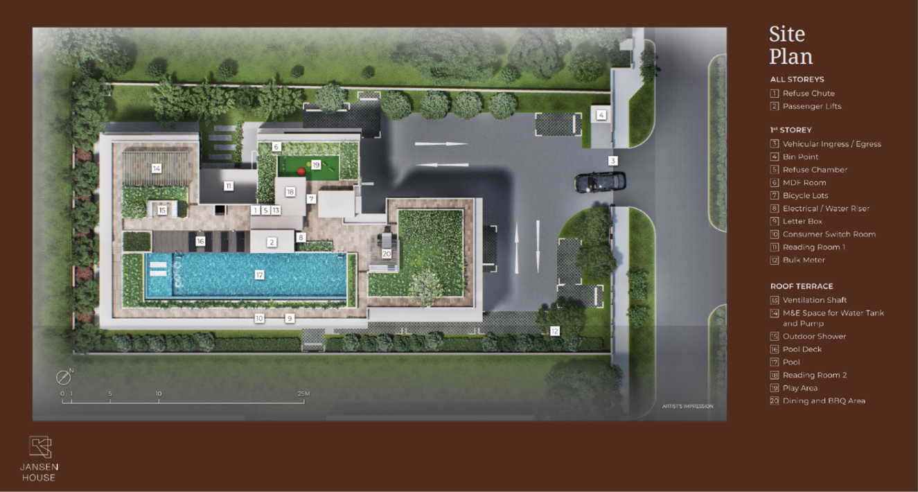 Jansen House Site map 