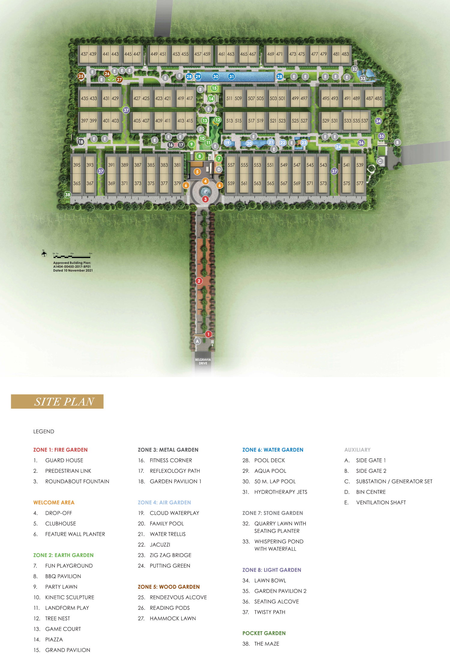 Belgravia Ace site map 