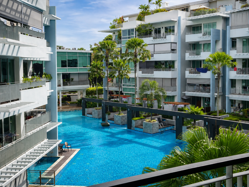 The Stella Balcony pool view