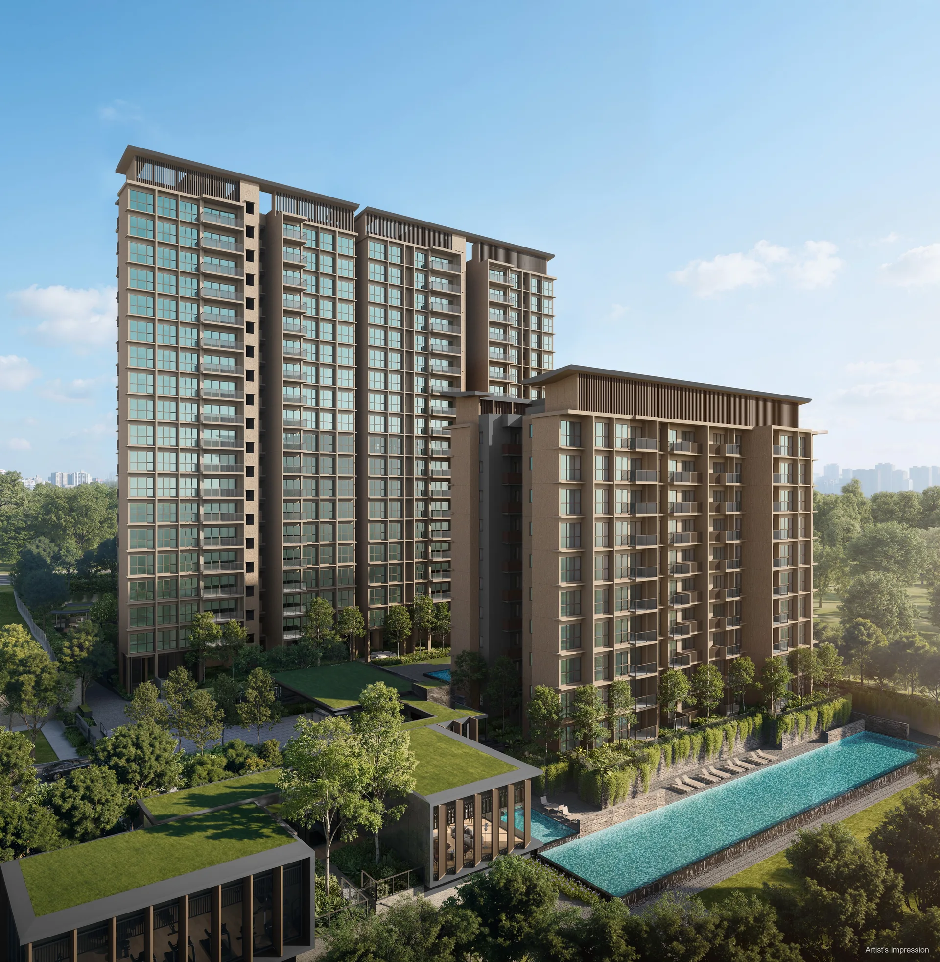 Dunearn House new launch condo facade along Dunearn Road, Bukit Timah